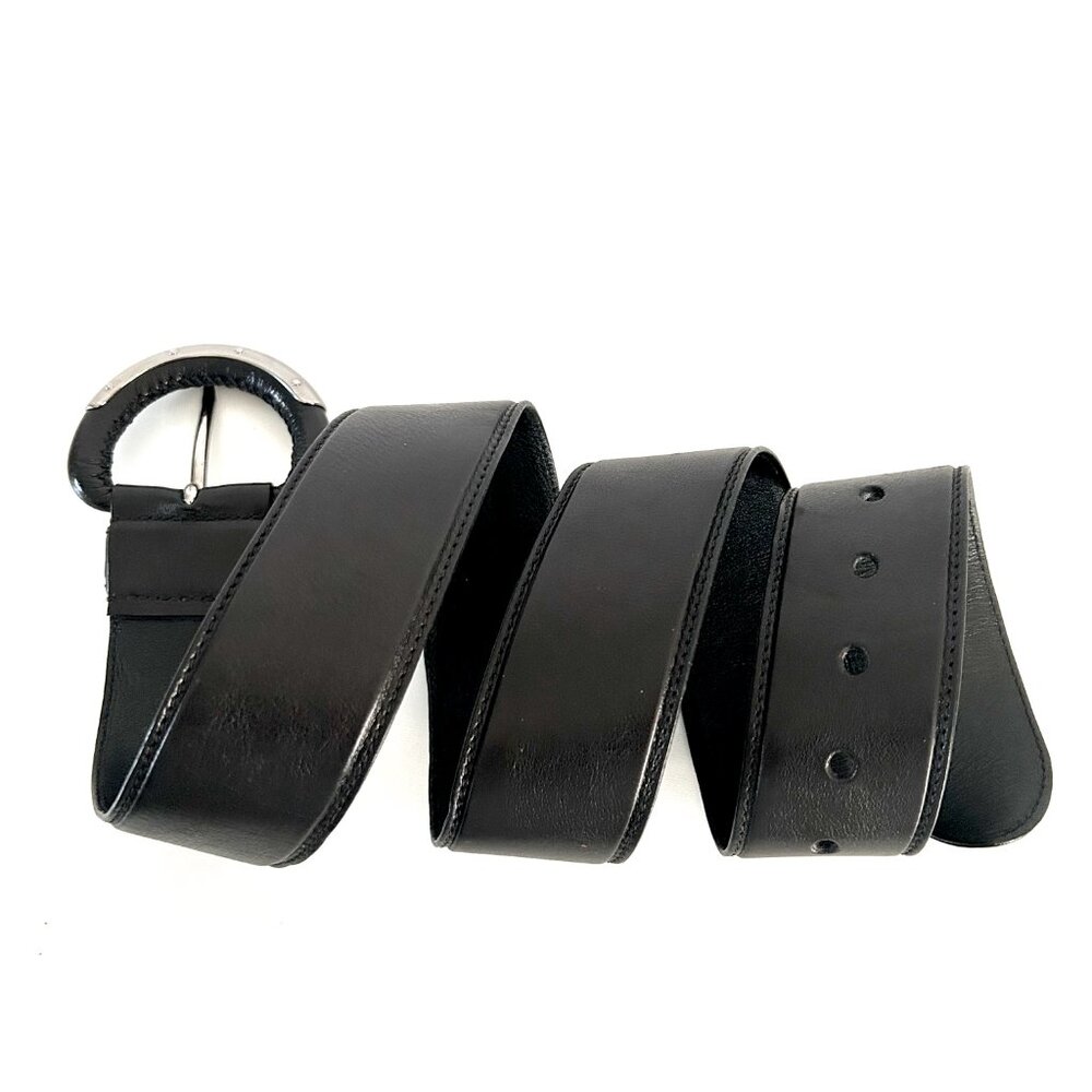 Prada UNISEX Black Leather Belt Size 34 - Picture 6 of 10